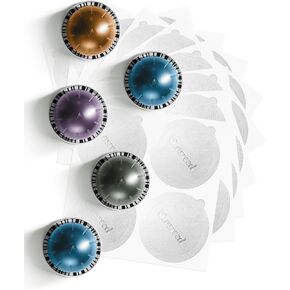 Grasseed Aluminum Foil Lids to Reuse Vertuo Pods, Pod Covers for Seals VertuoLine Capsules Compatible with Nespresso Vertuo Pods - 60Pcs