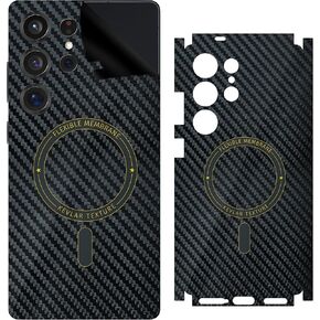 (2 Pack) Orzero Back Screen Protector Compatible for Samsung Galaxy S25 Ultra (Not Glass) Back Skin Back Sticker Anti-Scratch - Black Plaid