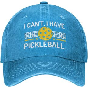 Pickleball Hat I Can't, I Have Pickleball Hat for Women Baseball Caps Graphic Caps Blue