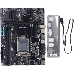 GOWENIC Desktop Computer Motherboard, B8H B85 1150 Pin Channel DDR3 Memory USB2.0 USB3.0 SATA Interface Gaming Motherboard, Supports LGA1150,SATA Ports