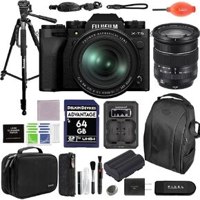 Fujifilm X-T5 Mirrorless Camera with 16-80mm Lens (Black) Bundle with Advanced Accessories | Fuji xt5