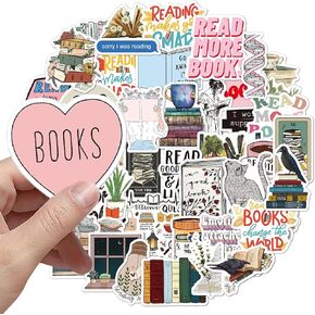 Lamkrtlp 100Pcs Book Stickers for Kindle, Waterproof Scrapbook Aesthetic Sticker, Daily Planner, Water Bottles, Handbook Junk Diary Stickers Teens Adults, Scrapbooking Supplies for DIY Paper Crafts