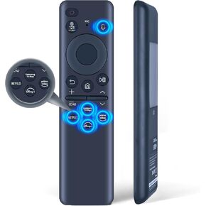 BN59-01432A Solar Voice Remote Replacement for Samsung TV with Bluetooth Rechargeable Solar Cell, Compatible with Samsung The Frame Crystal UHD Series Neo QLED 8K HDR Ultra HD Smart TVs, VG-TM2360E