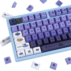 133 Keys Witch Halloween Themed Keycaps, PBT Dye Sublimation Keycaps, Cherry Profile Customized Keycaps Set for Cherry Gateron MX Switches Mechanical Gaming Keyboards