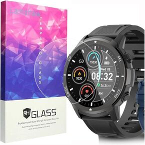 Compatible for Basznrty Smart Watch Screen Protector, [3 Pack] 9H Tempered Glass Screen Protector Film Compatible for Basznrty S52 1.39 Inches Smart Watch (3 PACK)