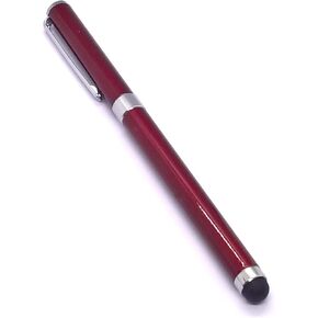 Metallic Stylus Pens 2in1 Cap Ballpoint Pen Stylus Touch Pen for Smartphone Tablet Laptops Devices with Capacitive Touch Screens (White)