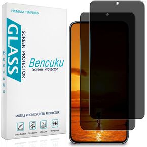 (2 Pack Privacy Screen Protector for Samsung Galaxy S23+ / S23 Plus 5G 6.6 Inch Anti-Spy Tempered Glass, Support Fingerprint Unlocking, Anti Scratch, Bubble Free