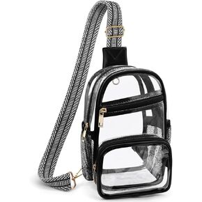 Clear Bag Stadium Approved Sling Bag PVC Crossbody Backpack Transparent Chest Shoulder Daypack