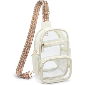 Clear Bag Stadium Approved Sling Bag PVC Crossbody Backpack Transparent Chest Shoulder Daypack