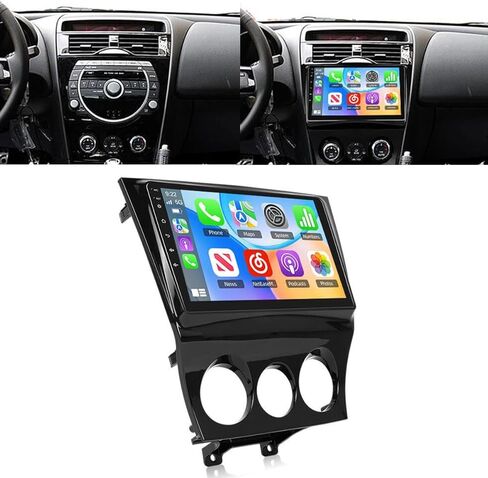 ستيريو للسيارة لـ Mazda 3 2009 2010 2011 2012 2013 ، Apple Wireless Carplay Android Auto ، 2+64G Android 13 9 Inch Touch Radio مع GPS WiFi FM RDS Radio AHD Camera in Kuwait