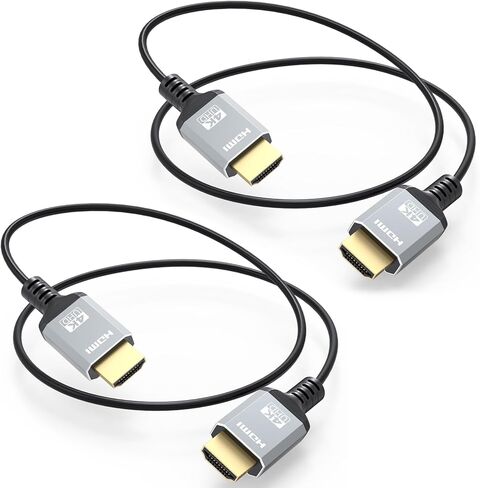 كابل HDMI رفيع للغاية 2 قدم 2 قدم ، 4K قصير HDMI كبل نحيف HDMI 2.0 الحبل الدعم الصغير والمرن 4K@60Hz ، 2K@144Hz ، 1080p@240Hz ، HDR ، 3D ، ARC للكاميرا ، جهاز الكمبيوتر المحمول ، HDTV ، PS5/PS4 ، XBOX ، in Kuwait