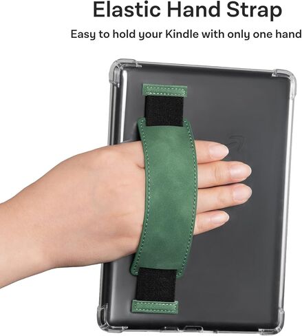 Cobak & Hand Strap Case Case لـ Kindle Paperwhite 12th Gen 2024 (7 ") و kindle Colorsoft Signature Edition (7")-غطاء خلفي خفيف الوزن ومقاوم للخدش in Kuwait