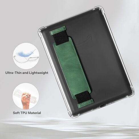 Cobak & Hand Strap Case Case لـ Kindle Paperwhite 12th Gen 2024 (7 ") و kindle Colorsoft Signature Edition (7")-غطاء خلفي خفيف الوزن ومقاوم للخدش in Kuwait