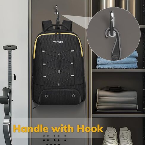 حقيبة الظهر الصالحة الرياضية Ytonet للرجال ، حقيبة صالة رياضية للنساء مع مقصورة حذاء كبيرة مقاومة للماء حقيبة ظهر رياضية تتناسب مع 15.6 بوصة ، والرياضة ، والتمرين ، والسفر ، والأسود in Kuwait