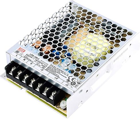 LRS-100-5 5V 20A 100W Single Output Power Supply - High Efficiency, 5G Vibration Resistance, Wide Input Voltage for Industrial Automation, White, YS-LRS-100-5 in Saudi Arabia