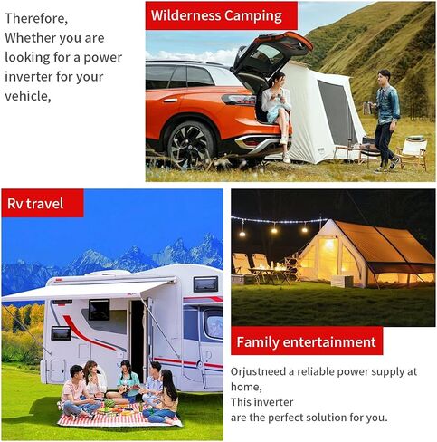 Sunwheel 200W Car Power Inverter ، DC 12V to 110V AC Car Plug Adapter Outlet مع شاحن USB-fast (20W) 、 20W USB-A و Dual AC Outlet ، 4 منافذ USB ، شاحن سيارة للكمبيوتر المحمول 、 الهاتف ، إلخ in Kuwait