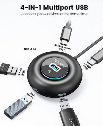 Multi Port USB Flitter ، 4 Port USB 3.0 HUB ، ORICO USB ، يحتوي مركز بيانات المنفذ على مؤشرات RGB ، لجهاز الكمبيوتر المحمول ، الكمبيوتر ، محرك الأقراص الثابتة للهاتف المحمول ، محرك أقراص فلاش ، طابعة ، الكاميرا ، بوريد المفاتيح ، الماوس U-DISK إلخ in Kuwait