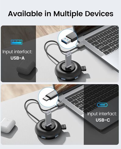 Multi Port USB Flitter ، 4 Port USB 3.0 HUB ، ORICO USB ، يحتوي مركز بيانات المنفذ على مؤشرات RGB ، لجهاز الكمبيوتر المحمول ، الكمبيوتر ، محرك الأقراص الثابتة للهاتف المحمول ، محرك أقراص فلاش ، طابعة ، الكاميرا ، بوريد المفاتيح ، الماوس U-DISK إلخ in Kuwait