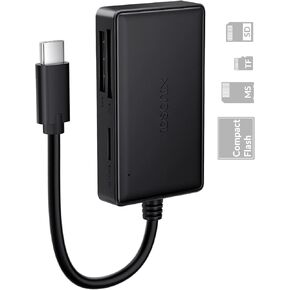 SD Card Reader 4-in-1 Simultaneously - iDsonix SD, TF(Micro SD), CF, MS Card Reader, 5Gbps Card Reader for Camera Memory Card Compatible with MacBook Pro/Air, M1, Galaxy S21