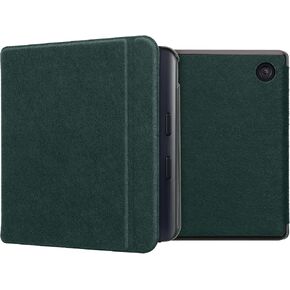 kwmobile Case Compatible with Kobo Libra Colour - Book Style Felt Fabric Protective e-Reader Cover - Petrol