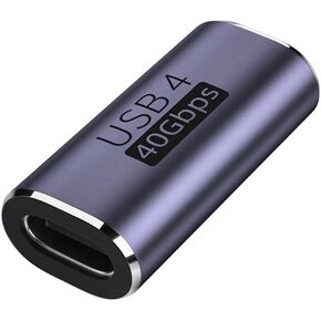 xiwai USB4 Type C Female to Female 100W Power Data 8K Video Adapter Extender 40Gbps for Laptop Phone