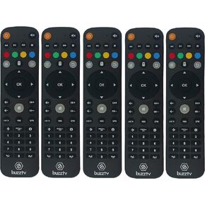 { Package of 5 } BuzzTV IPTV XPL 1000, XPL2000, XPL 3000 Factory Replacement Remote Control RCU (Pack of 5)