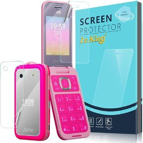 (3 Pack for HMD Barbie Screen Protector (PET), [HD Clarity] Case Friendly Anti-scratch, High Definition Clear Shield (PET)