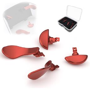 Metal Back Paddles for PS5 Edge Controller, 4PCS Back Buttons Replacement Parts Accessories for PS5 Dual Sense Edge Game Wireless Controller - Red