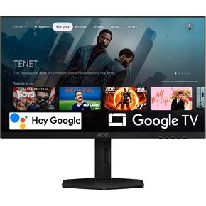 AOC Gaming Q27G4XY 27" Smart Gaming Monitor - QHD 2560x1440, 180Hz, VA Panel, Google Smart OS, USB-C 65W PD, AMD FreeSync, G-SYNC Compatible, Built in Speakers