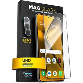 magglass Designed for Samsung Galaxy S25 Plus Tempered Glass Screen Protector [Fingerprint Compatible] with Camera Lens Guard (Applicator Included)