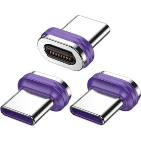 AUFU 16PIN USB C Magnetic Tips 3Pack, USB C Magnetic Adapter/Magnetic Heads/Magnetic Charging Tip/Data Transfer Connector for Type C Device