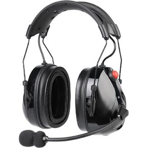 Noise Reduction Walkie Talkie Headset with Microphone, Compatible with Kenwood Motorola Radios, Over the Head Style Racing Radio TPE Headband Headset