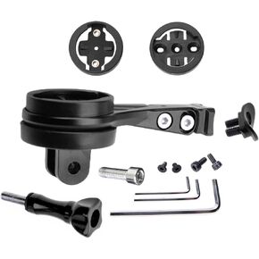Bicycle Computer Mount Bracket Compatible with Garmin/Mage ne C406 C206/G/G+/Bry ton/Wa hoo Bike GPS Computer with Go Pro Cameras Base Adapter for for 3T Apto Stealth Stem
