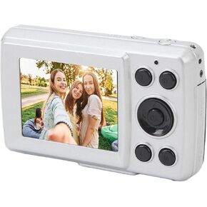 Digital Camera, FHD 1080P Autofocus 16MP Kids Vlogging Camera 16X Digital Zoom Camera, Compact Portable Video Camera Point and Shoot Camera for Kids Teens (Silver Gray)