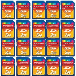 20 Pack Transcend Secure Digital 2 GB 2gb SD Memory Card