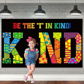 Wiooffen Back to School Classroom Decorations Colorful Positive Saying Banner Welcome Classroom Backdrop Be The Kind Back to School Photo Booth Props Background for School Hallway Home Wall Decor