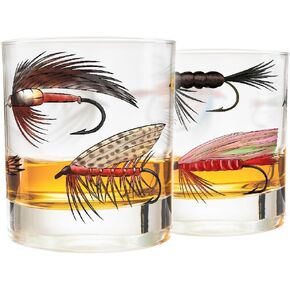 Greenline Goods - Fly Fishing Closp مجموعة لصياد الصياد والخارجية - يطير السحر تحت عنوان 10 أوقية ويسكي شرب مجموعة من 2 من 2