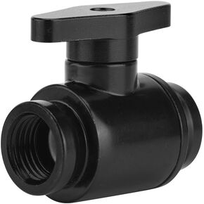 G1/4 Screw Thread Cooling Water Ball Valve, Black Water Ball Valve with Handle, Control Valve for Efficient Cooling(Black)