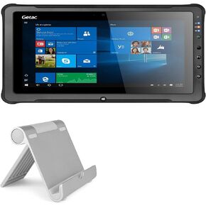 BoxWave Stand and Mount Compatible with Getac F110 (4th Gen) - VersaView Aluminum Stand, Portable, Multi Angle Viewing Stand