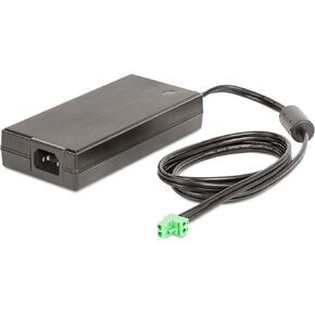 StarTech.com 160W Universal DC Power Adapter (24V/6.6A), 4ft(1.2m) 2-Wire Cord, 2/3-Pin Terminal Blocks, 100-240V AC/DC External Power Supply for Industrial USB Hubs, NA/UK/EU/ANZ (160W-POWER-ADAPTER)