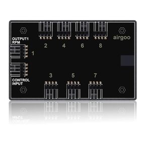 Airgoo 8 Channel Fan Hub, AG-PFH01 for up to Eight 12V or 5V Based 4-pin PWM or 3-pin Fans, with Status montioring LEDs