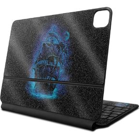 Glossy Glitter Skin Compatible with Apple Magic Keyboard for iPad Pro 13‑inch (M4) 2024 - Pirate Storm - Premium 3M Vinyl Protective Decal Cover - Easy to Apply | Crafted in The USA by MightySkins