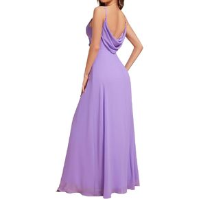Ever-Pretty Women's V Neck Sleeveless Chiffon Pleated A Line Summer Dresses Floor Length Semi Formal Dresses 80026-PH