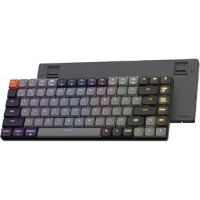 Keychron K3 Version 3 QMK Low Profile Mechanical Keyboard Wireless, 84 Keys Programmable Bluetooth 5.2/Wired Connection, Shine-Through Keycaps RGB Backlit Compatible with Mac Windows Linux