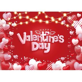 Happy Valentines Backdrop Valentine's Photography Backdrop Valentines Backdrop Valentines Party Banner Decorations cp-594 7x5ft
