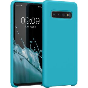 kwmobile Case Compatible with Samsung Galaxy S10 Case - TPU Silicone Phone Cover with Soft Finish - Dark Slate