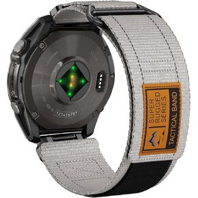 Abanen Military Tactical Nylon Loop Sport Men Watch Bands for Garmin Fenix 8 51mm / epix Pro 51mm / Fenix 7X / Instinct 2X / Fenix 6X / Enduro 3 / Quatix 7