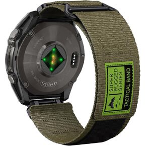 Abanen Military Tactical Nylon Loop Sport Men Watch Bands for Garmin Fenix 8 51mm / epix Pro 51mm / Fenix 7X / Instinct 2X / Fenix 6X / Enduro 3 / Quatix 7 in Kuwait