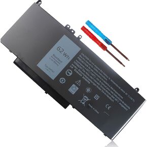 62Wh Type 6MT4T Battery for Dell Latitude E5470 E5570 Precision 3510, 7V69Y 07V69Y 0TXF9M TXF9M 0HK6DV HK6DV 79VRK K3JK9 P62G P62G001 P48F P48F001 P48F002 451-BBUP 4-Cell 7.6V
