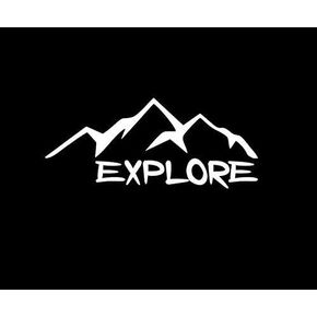 Explore Decal Vinyl Sticker|Cars Trucks Vans Walls Laptop|White|5.5 in|CCI399